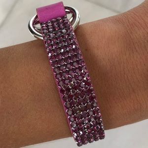 Swarovski pink crystal wrap bracelet